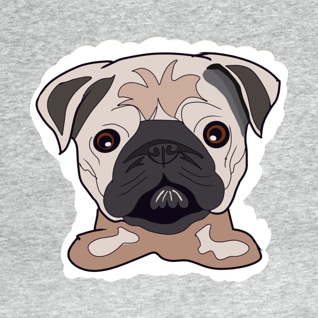 Cute baby pug face by chrstdnl